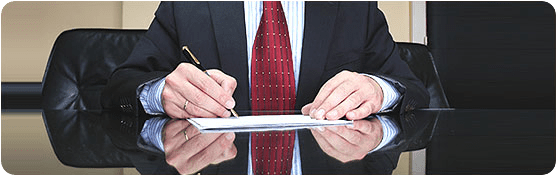 Hand signing paper